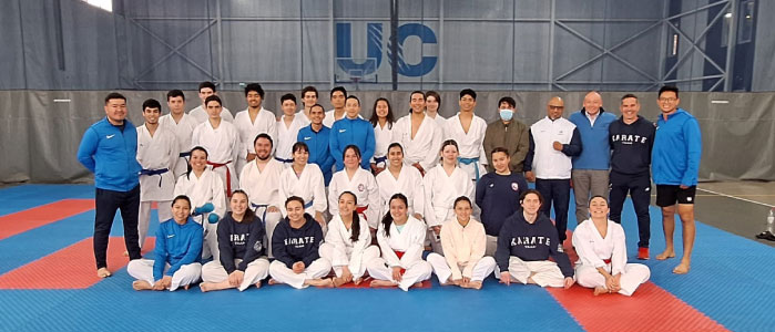 Selección de nacional de Karate se alista en la UC para Santiago 2023 con Fernanda Vega como protagonista